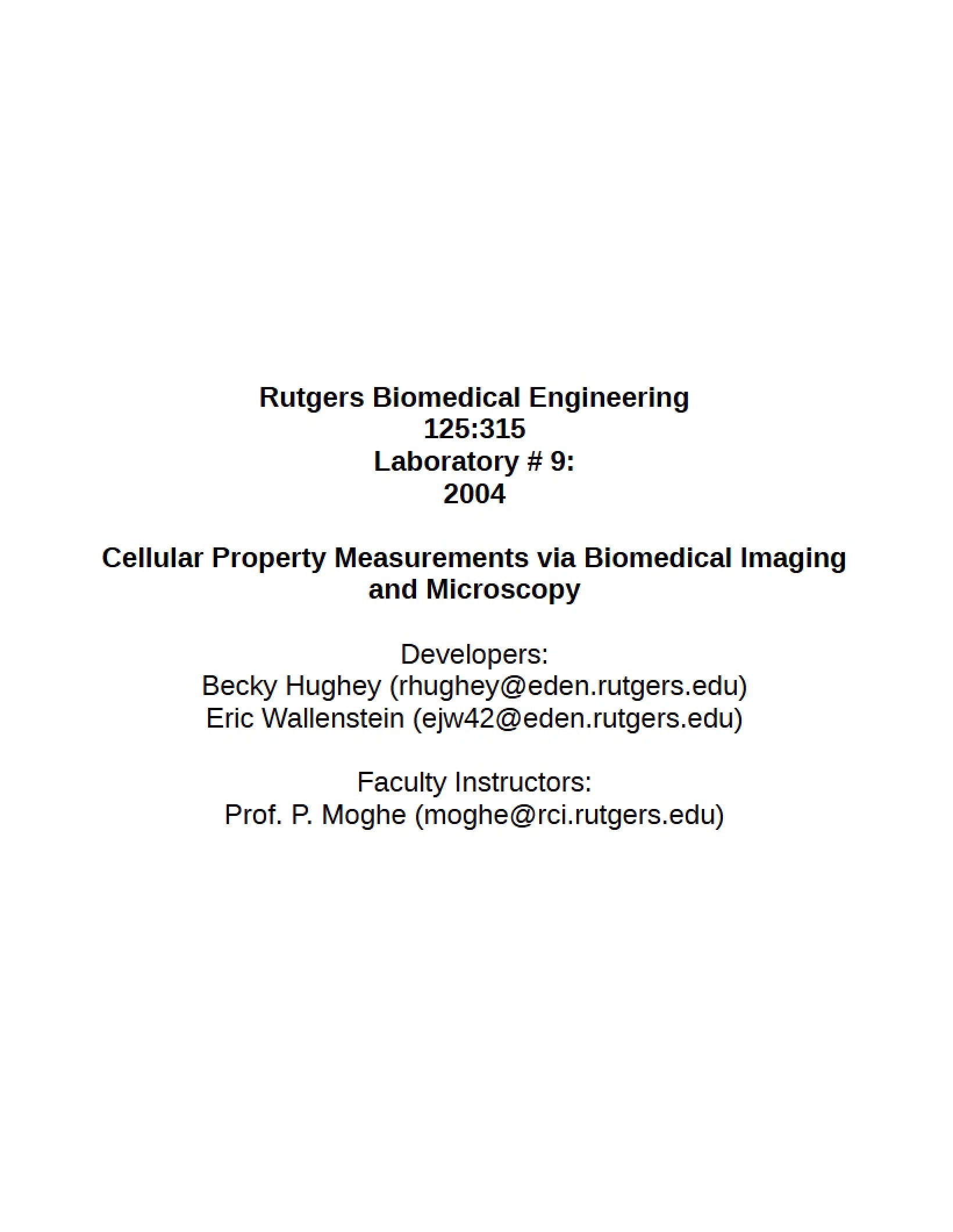 Biomedical Imaging and Microscopy for Measuring Cellular Properties
