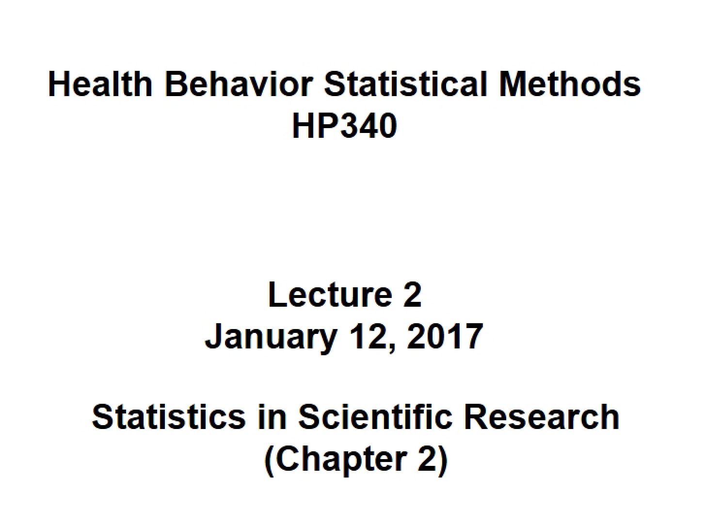 Scientific Research Lecture Two