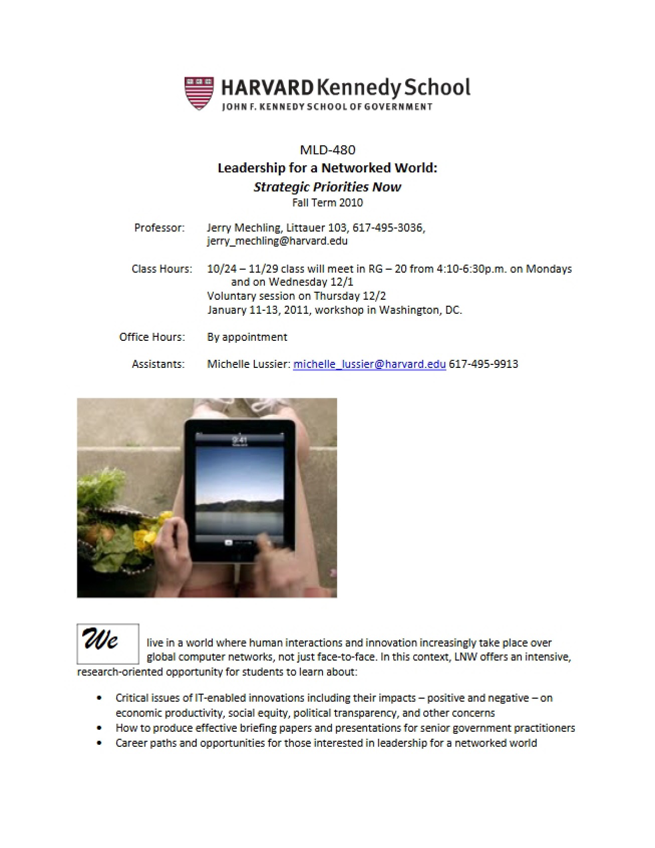 Leadership for a Networked World Syllabus