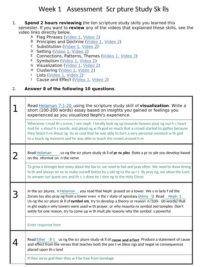 REL275 W13 - Scripture Study Skills Assessment