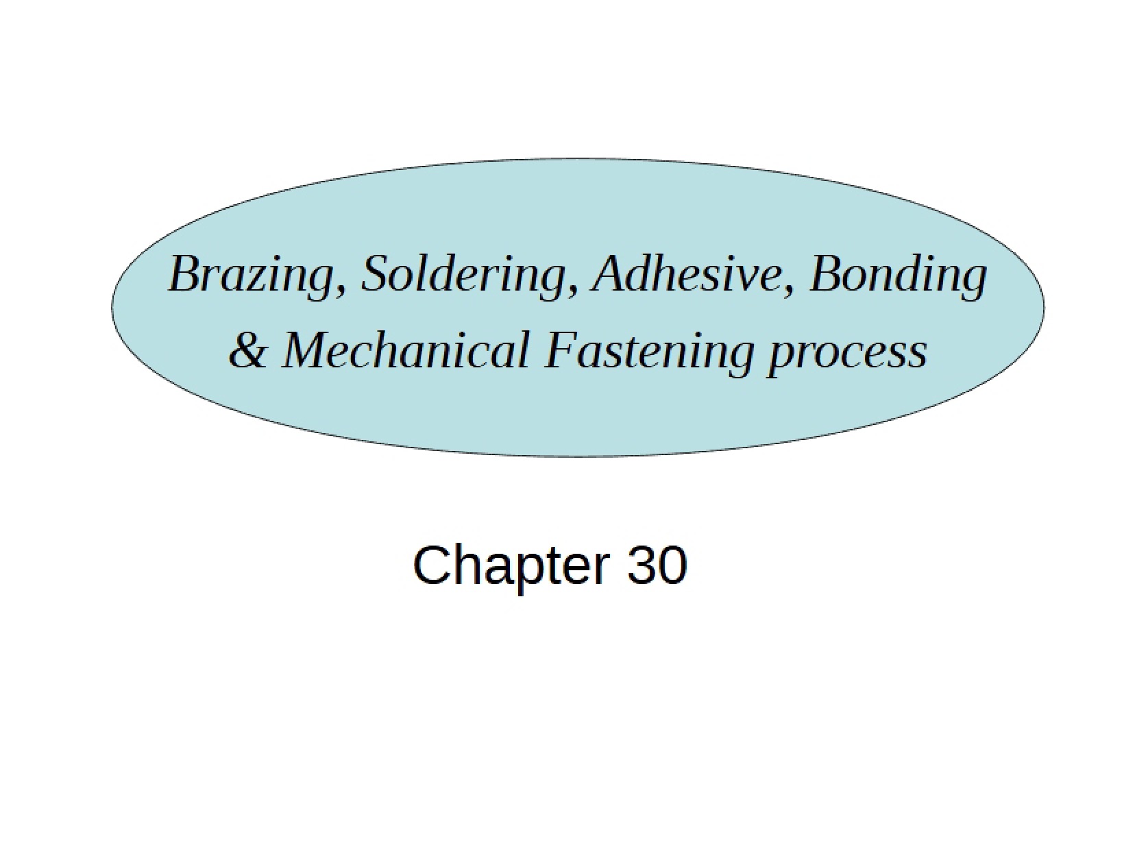 Mechanical Fastening, Bonding, Soldering, and Brazing