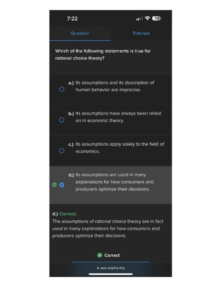 FINA3313 - Rational Choice Theory Quiz