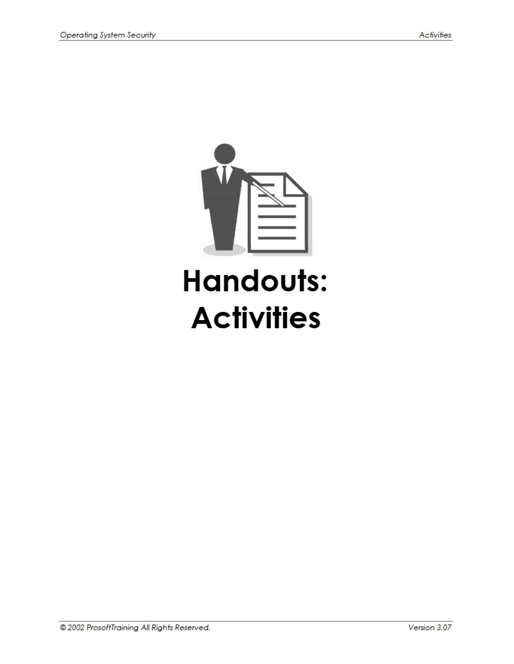 Activity Handouts