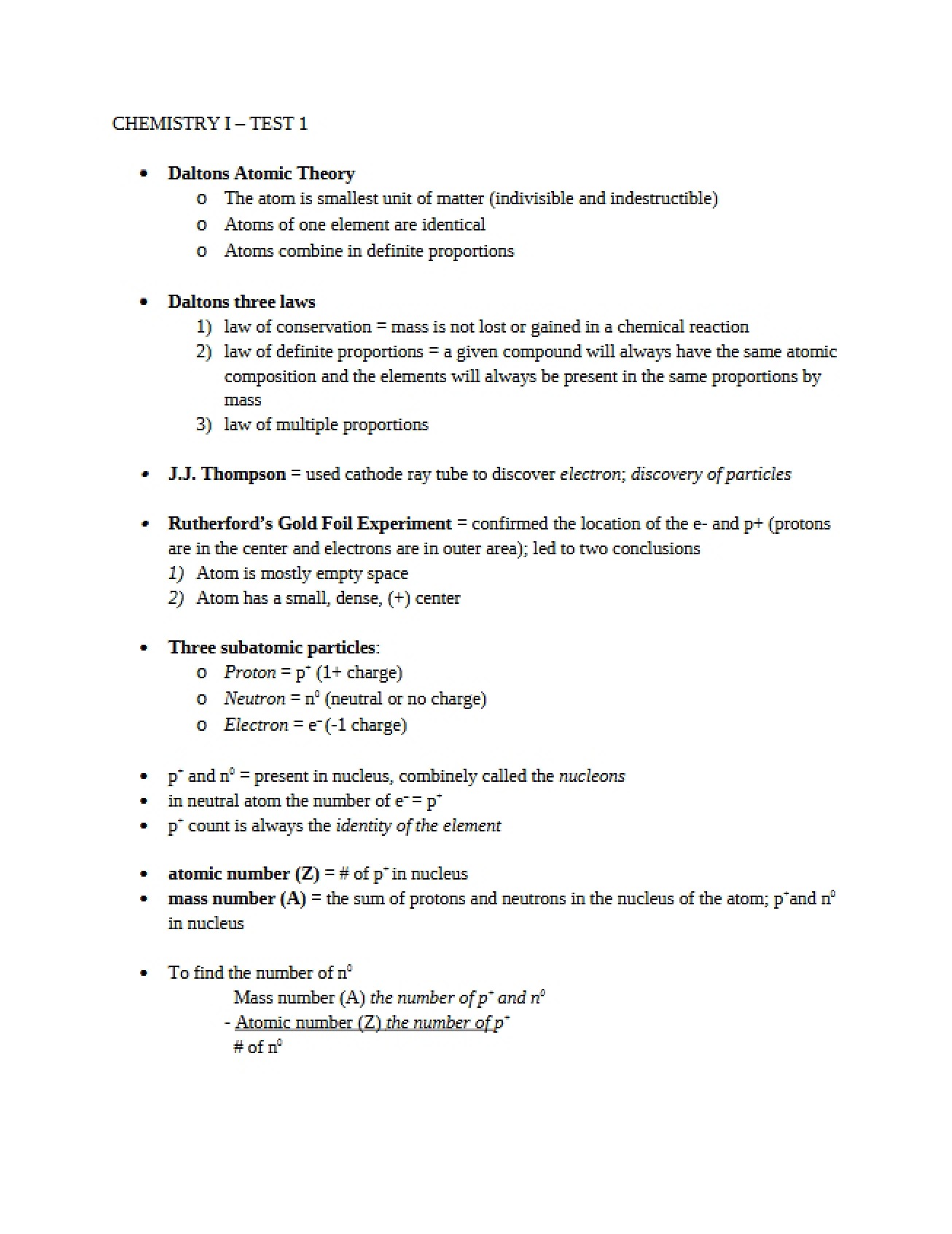 Atomic Theory by Dalton