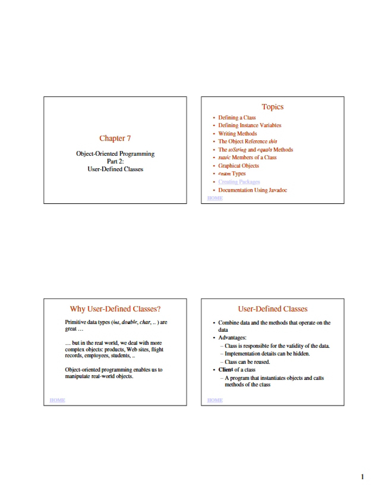User-Defined Classes OOP Part 2