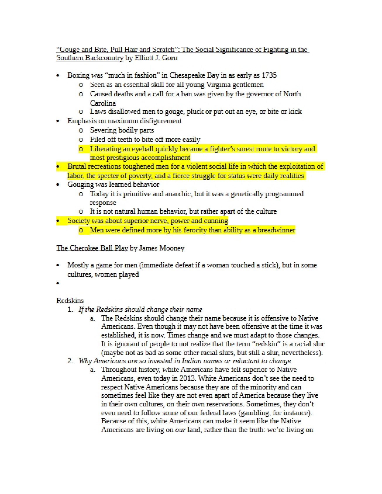 Sport History Readings (1492-1850)