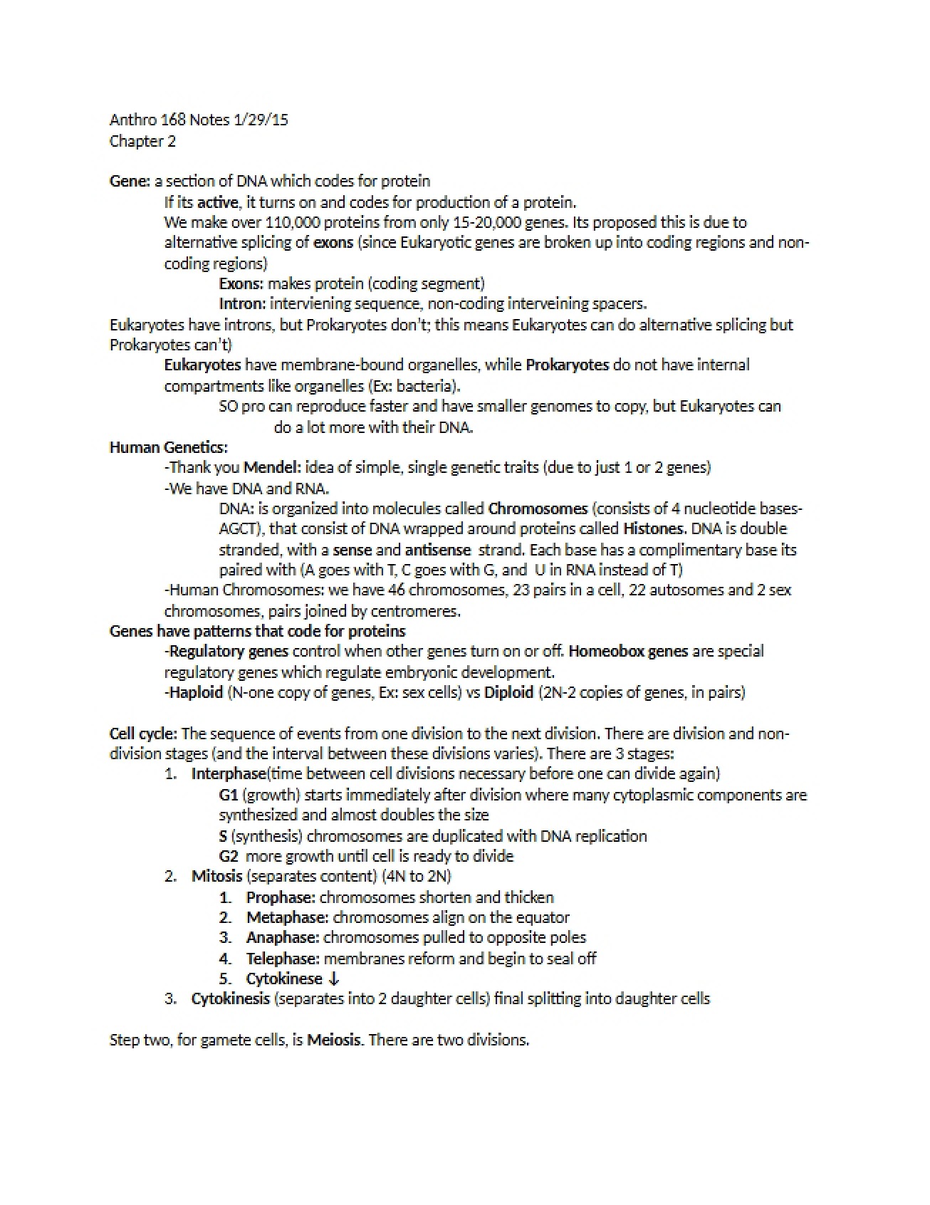 Notes for Anthro 168 (Jan 29)