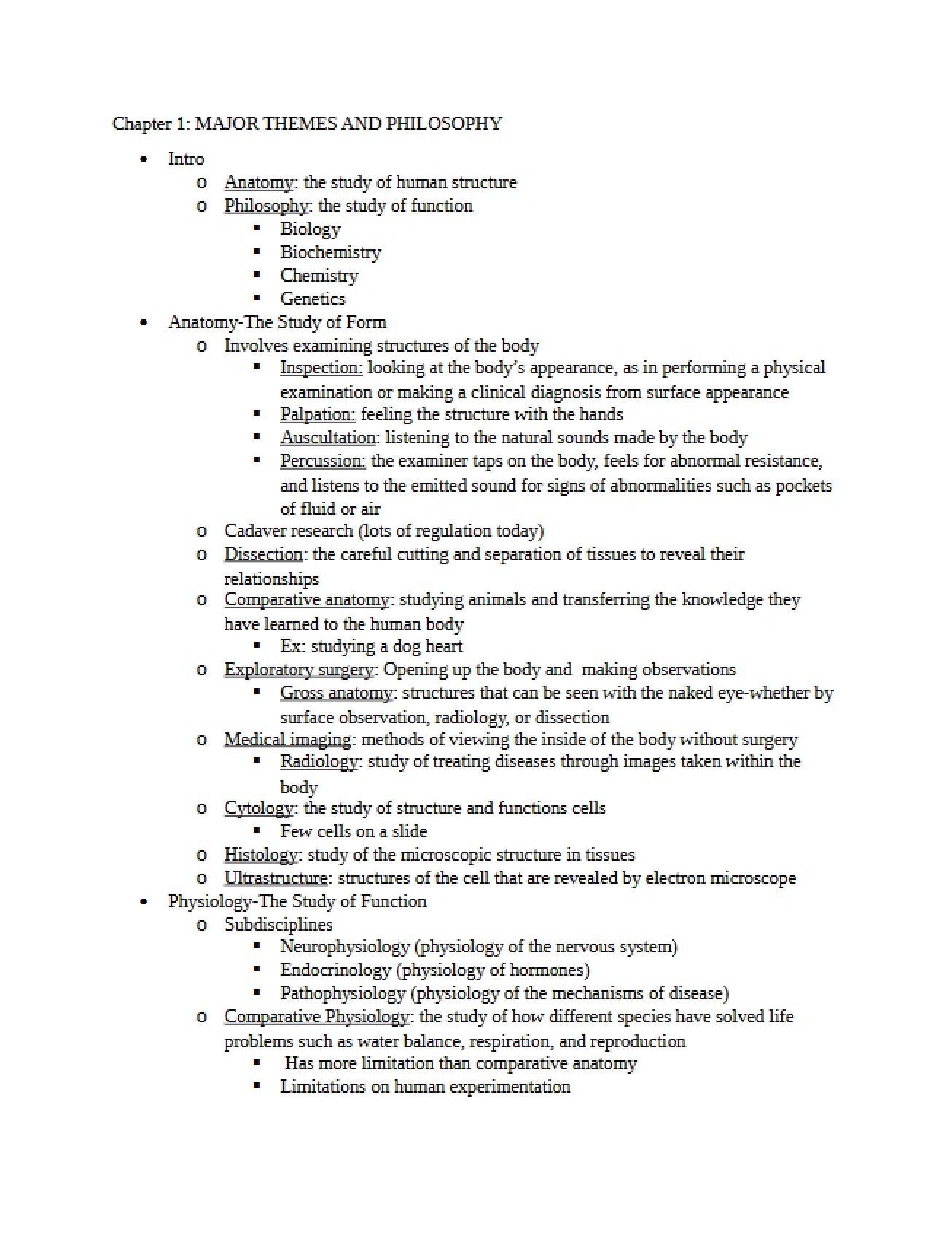 Chapter 1 Notes (Exam 1)