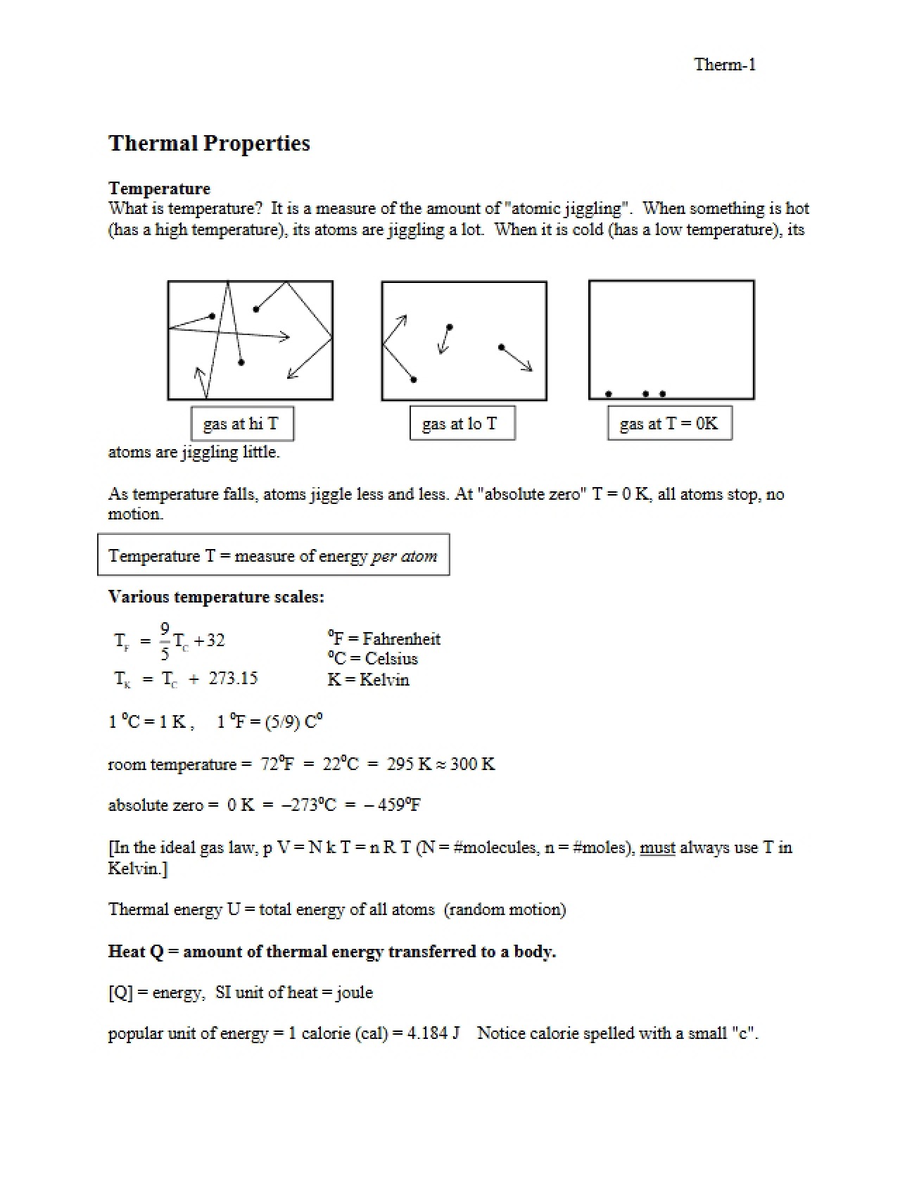 Introduction to Thermal Physics