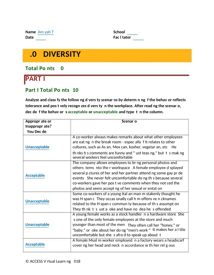 Diversity (5.03)