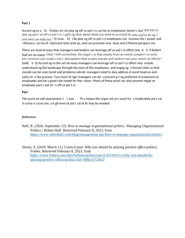 Leveraging Office Politics - Strategies for Power