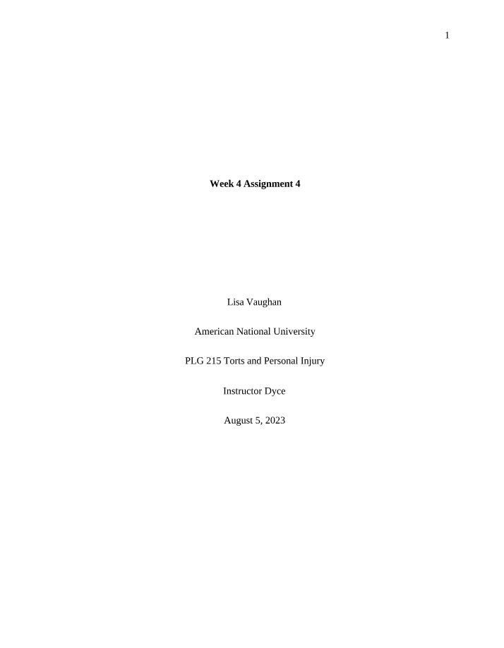 Assignment 4 for Week 4