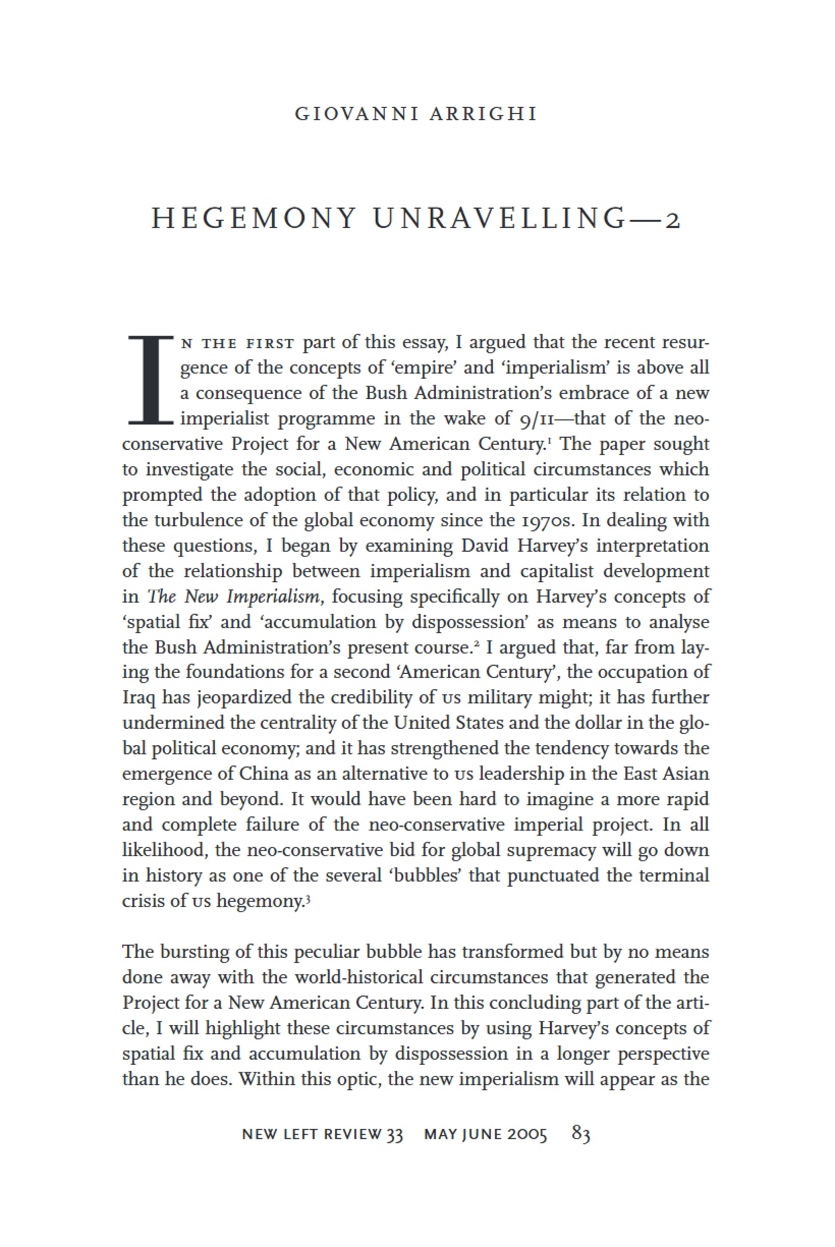 Collapse of Hegemony