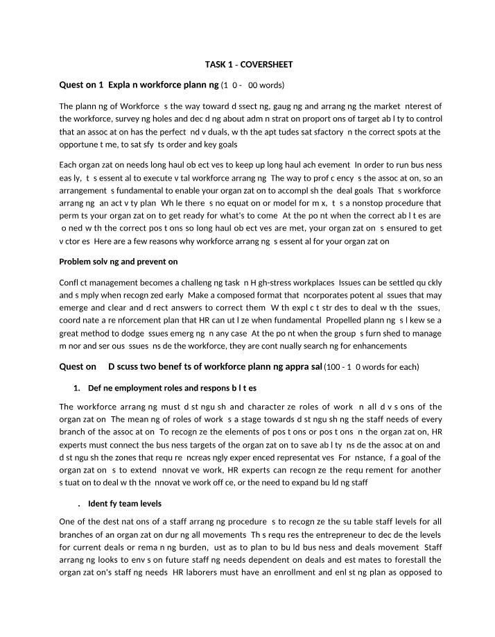 Importance and Benefits of Workforce Planning
