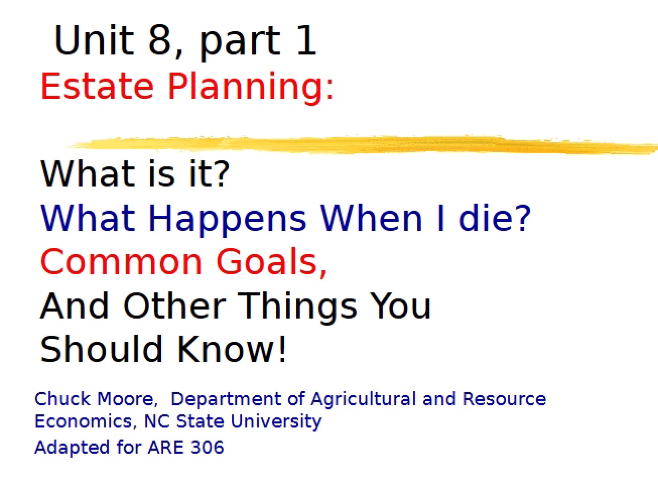 Planning Estates