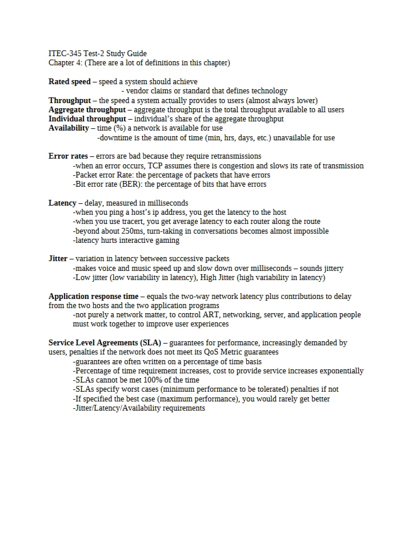 Guide for Test 2 Study