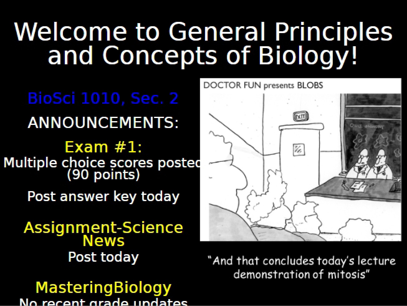 Mitosis BIO1010 Lecture 10