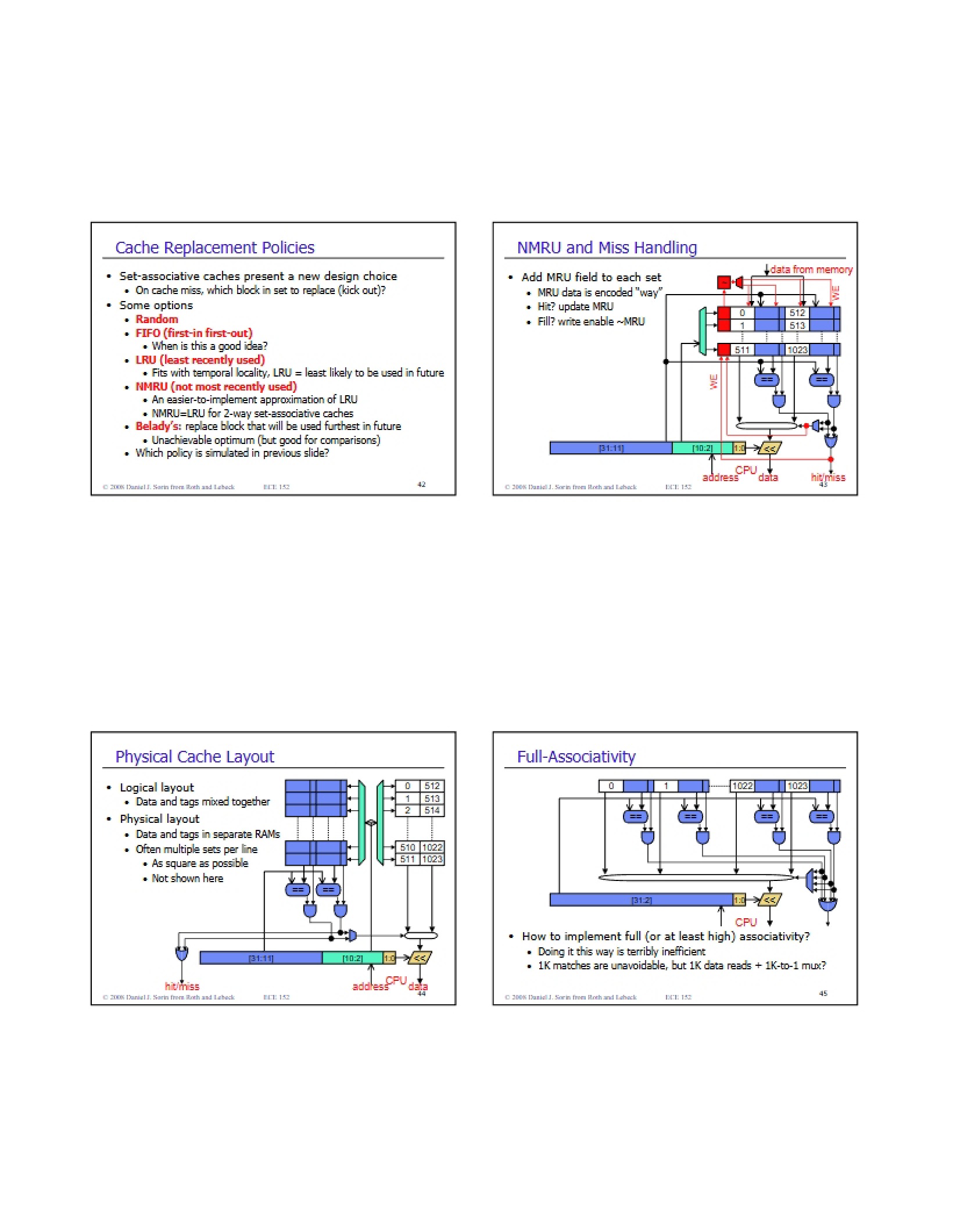 Policies for Cache Replacement