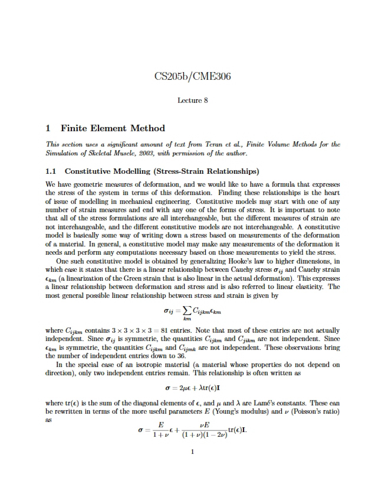 Eighth Lecture
