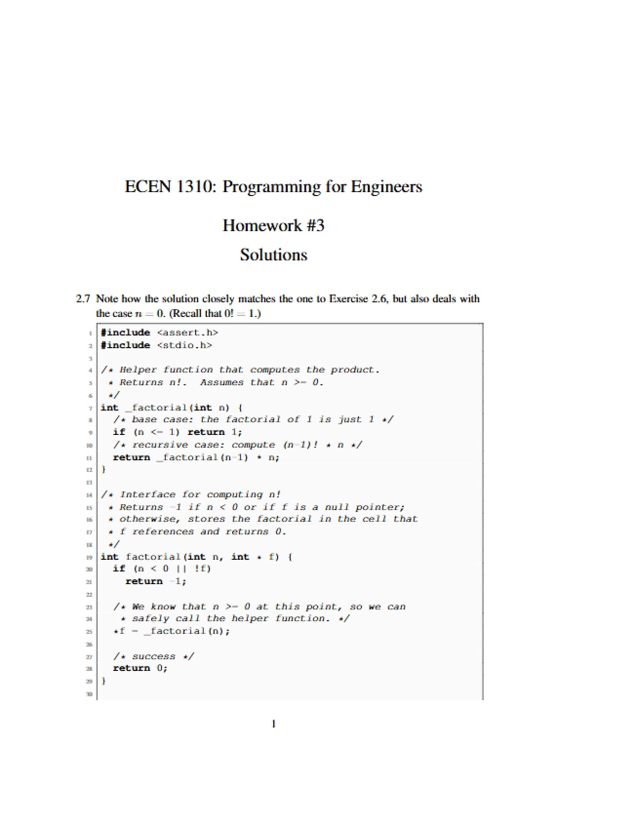 Solution 3 for C and MATLAB Programming