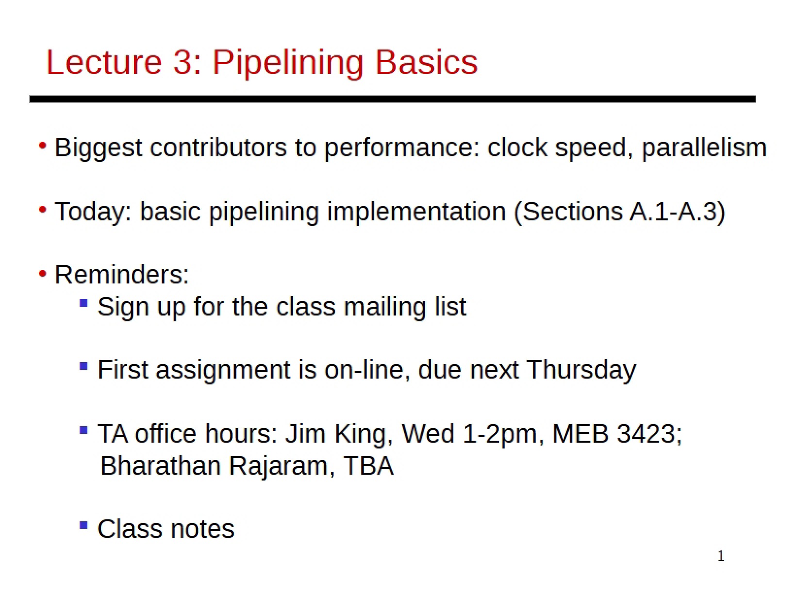 Fundamentals of Pipelining