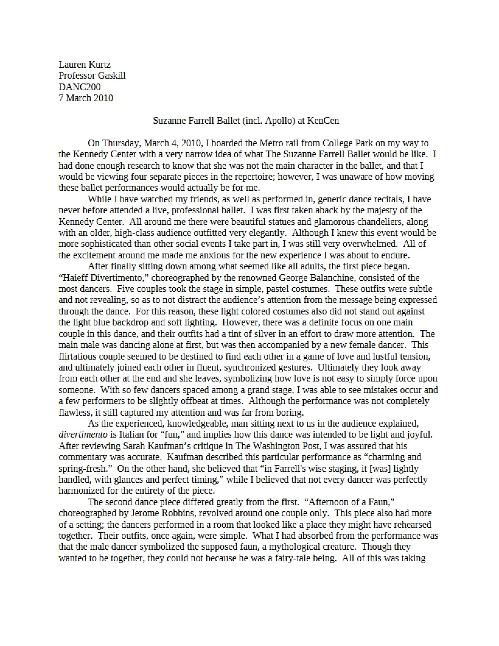 DANC 200 Essay Assignment (3)