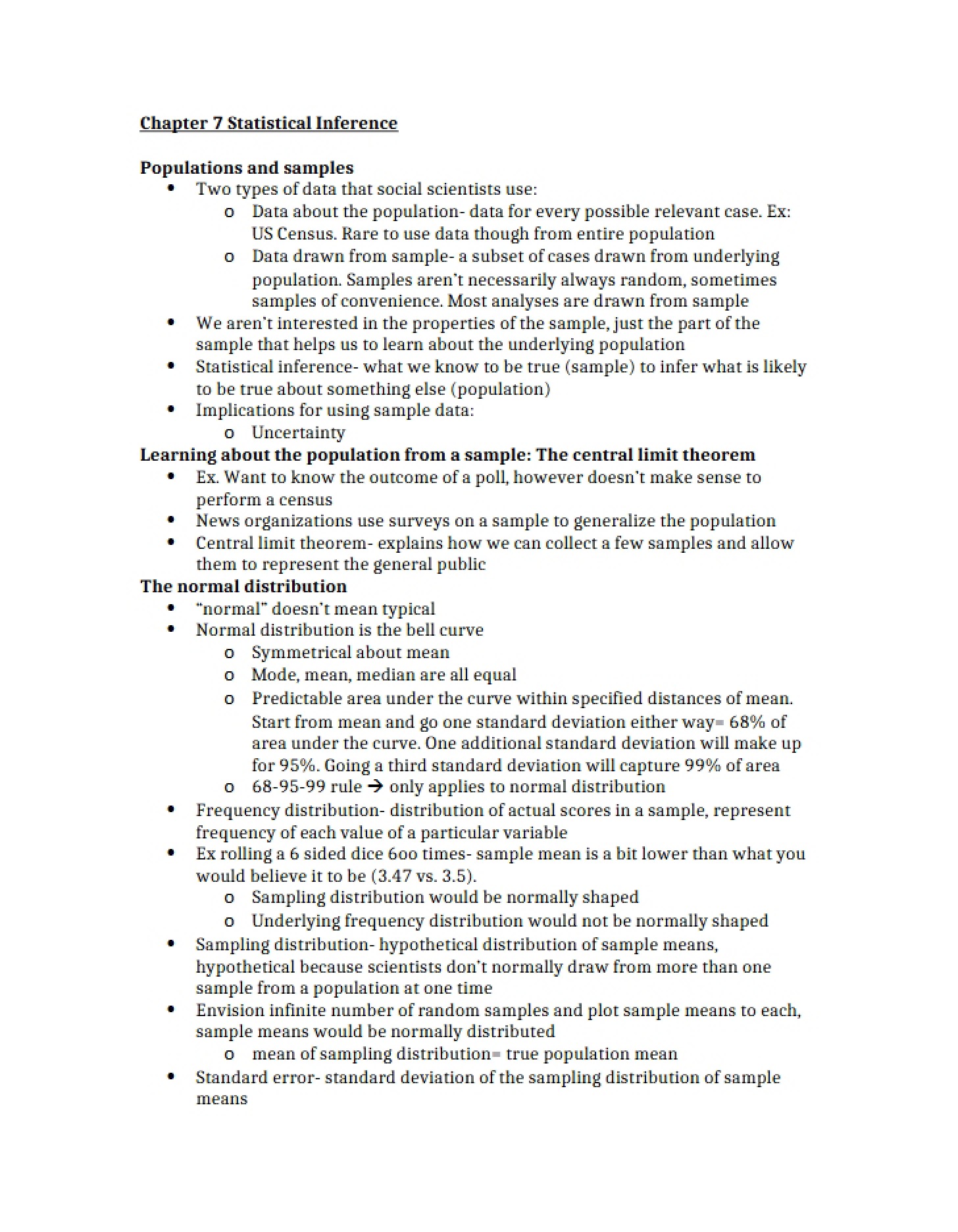 Statistical Inference Chapter 7