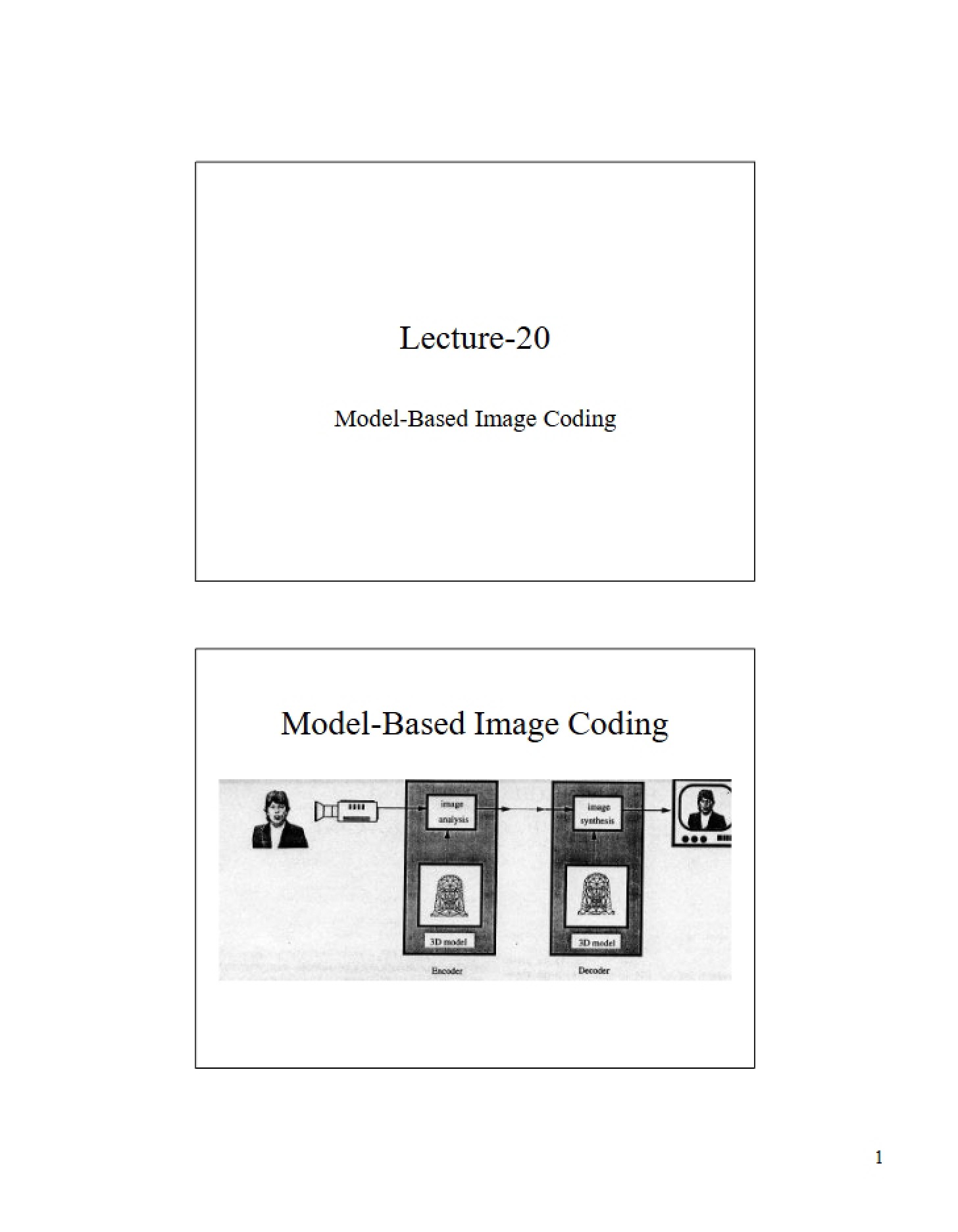 Image Coding Model-Based