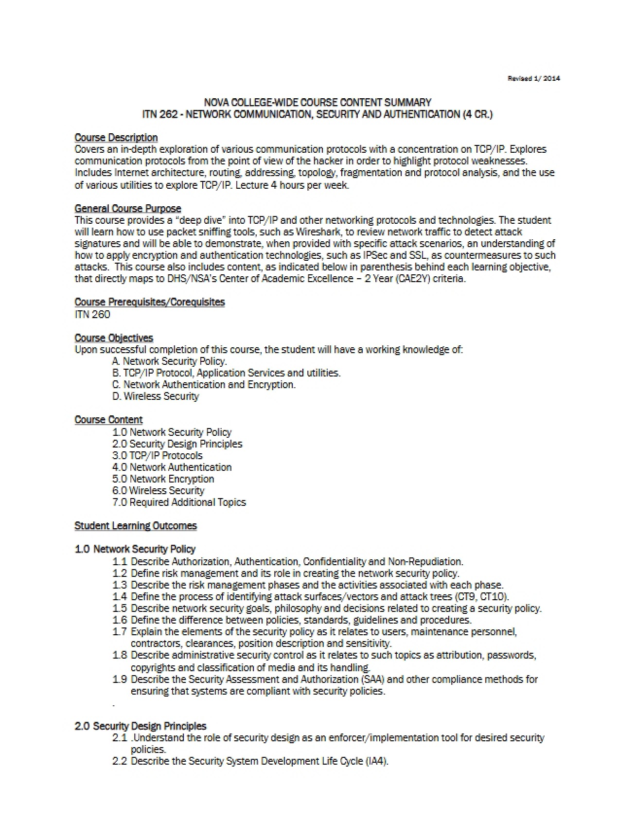 Network Auth and Security Content