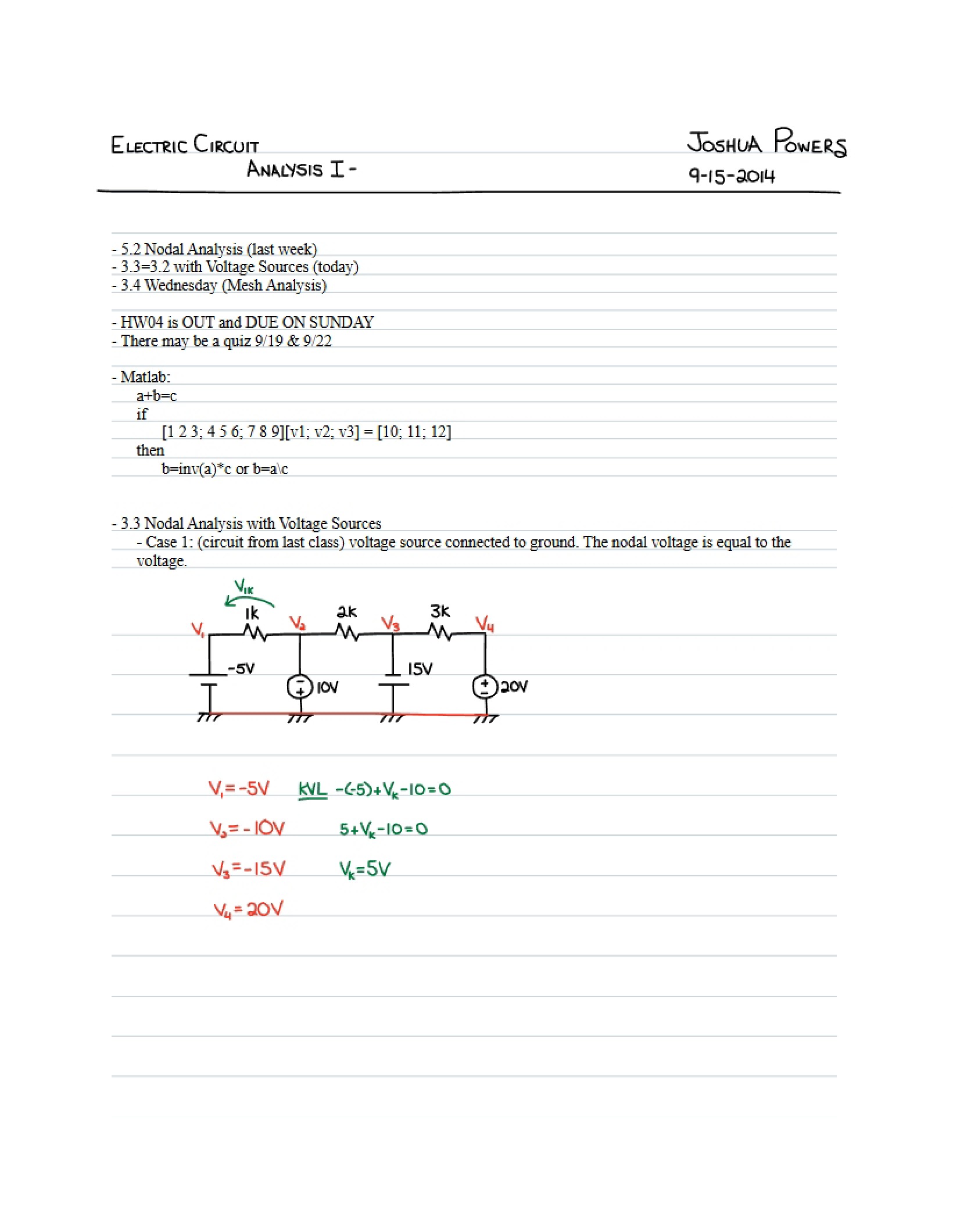 Electric Circuit Analysis One