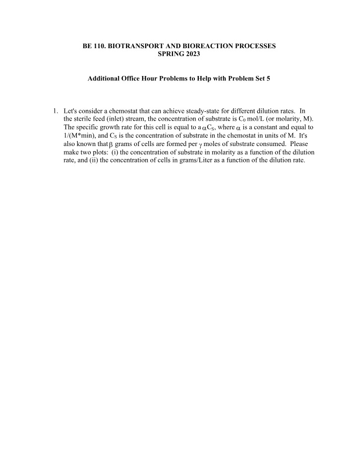 Substrate Concentration and Cell Growth in Steady-State Chemostats