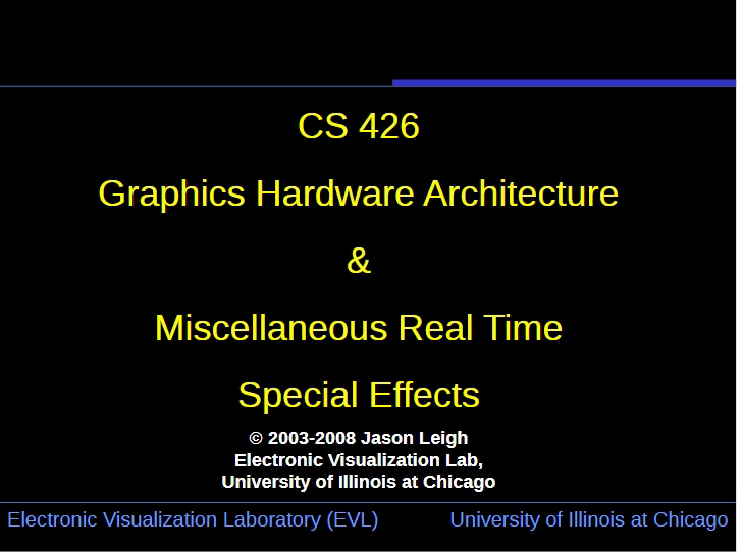 Architecture of Graphics Hardware and Miscellaneous Real Time