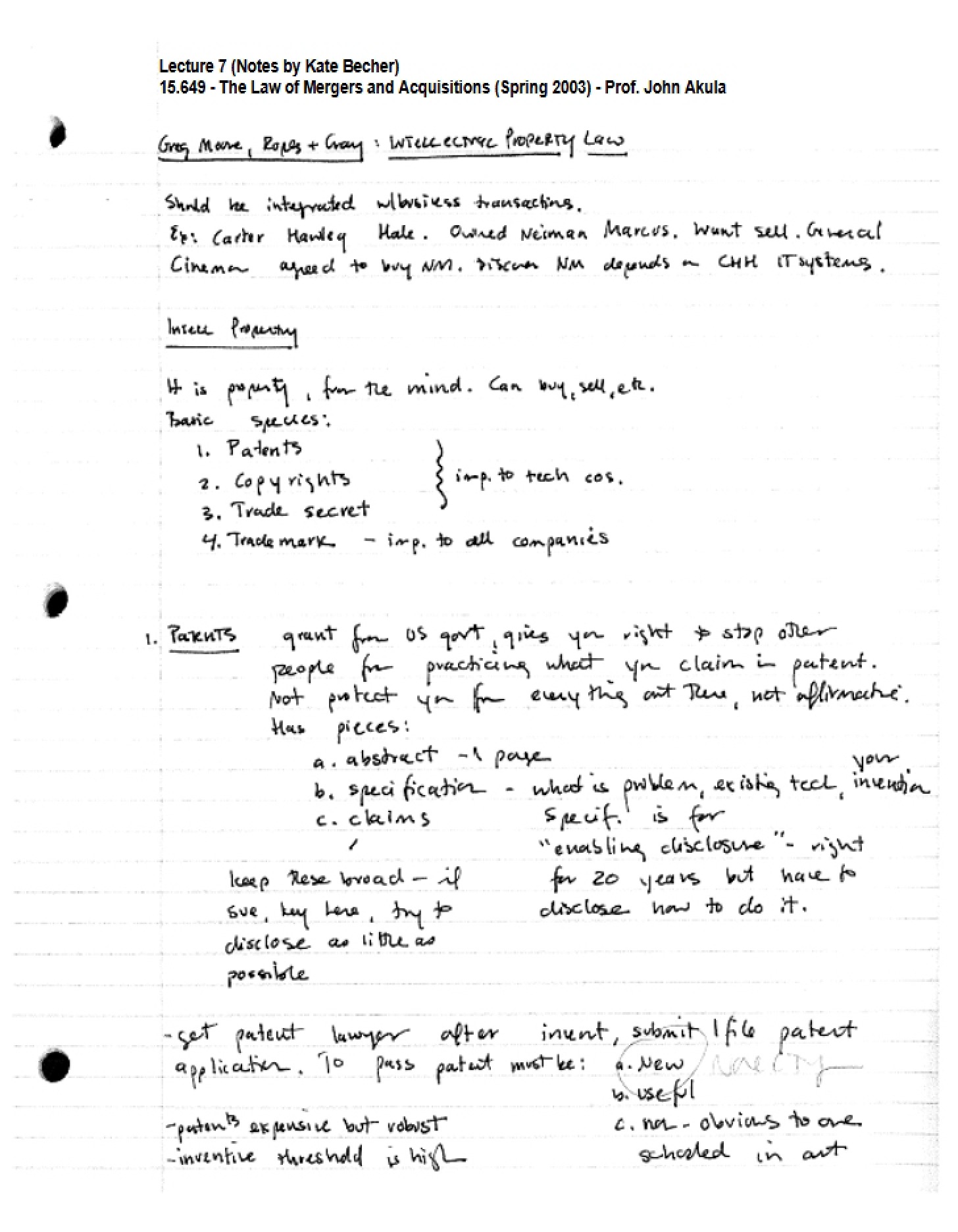 Module Notes