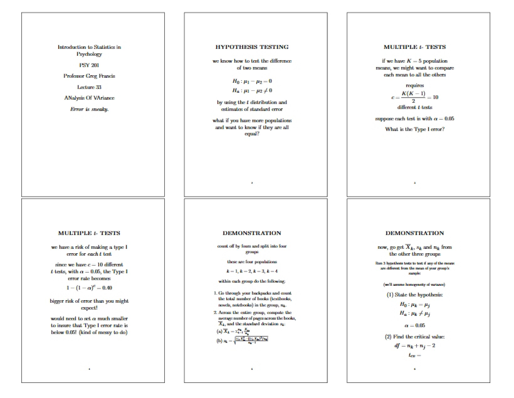 Statistics Course Notes