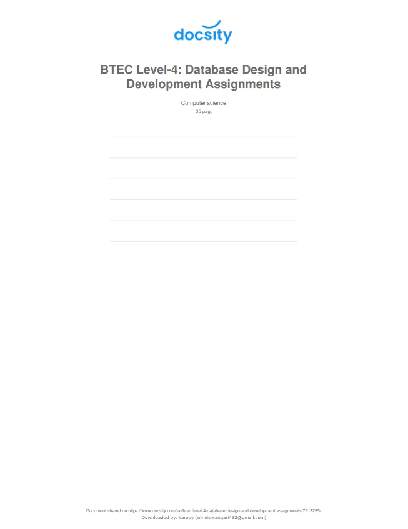 Assignments on Database Design and Development