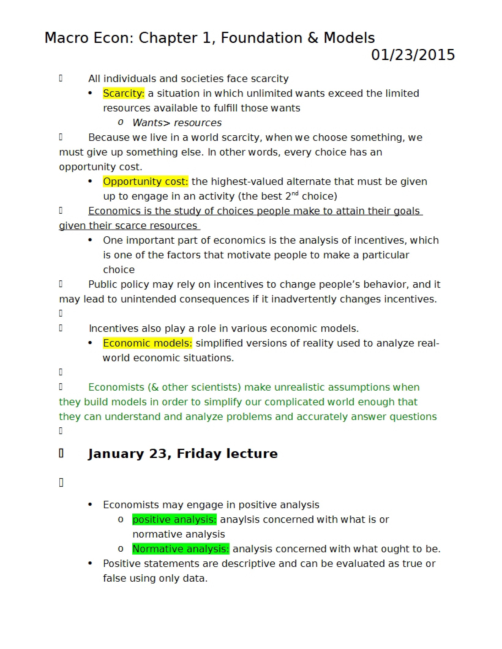 Macroeconomics Overview