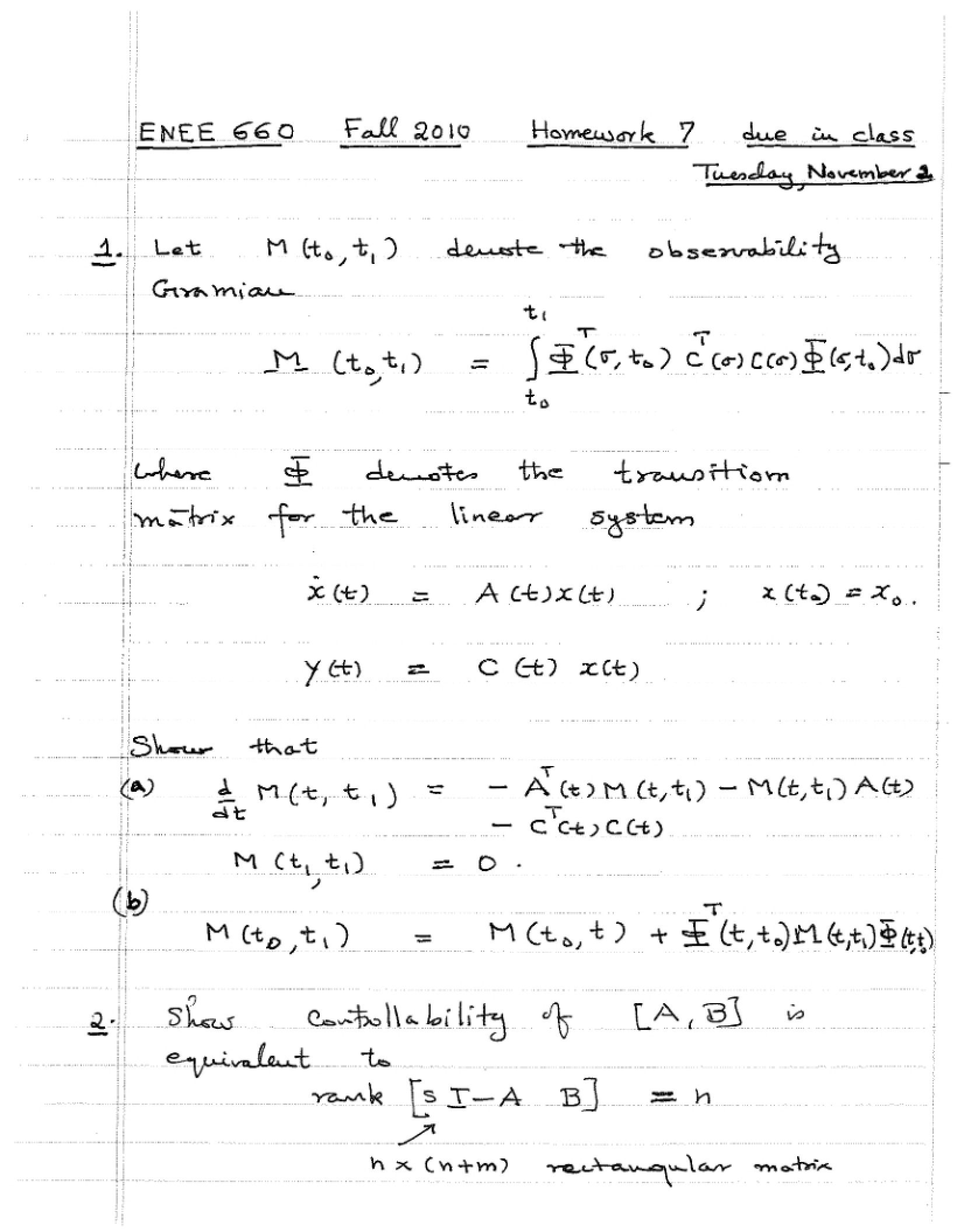 Seventh Homework