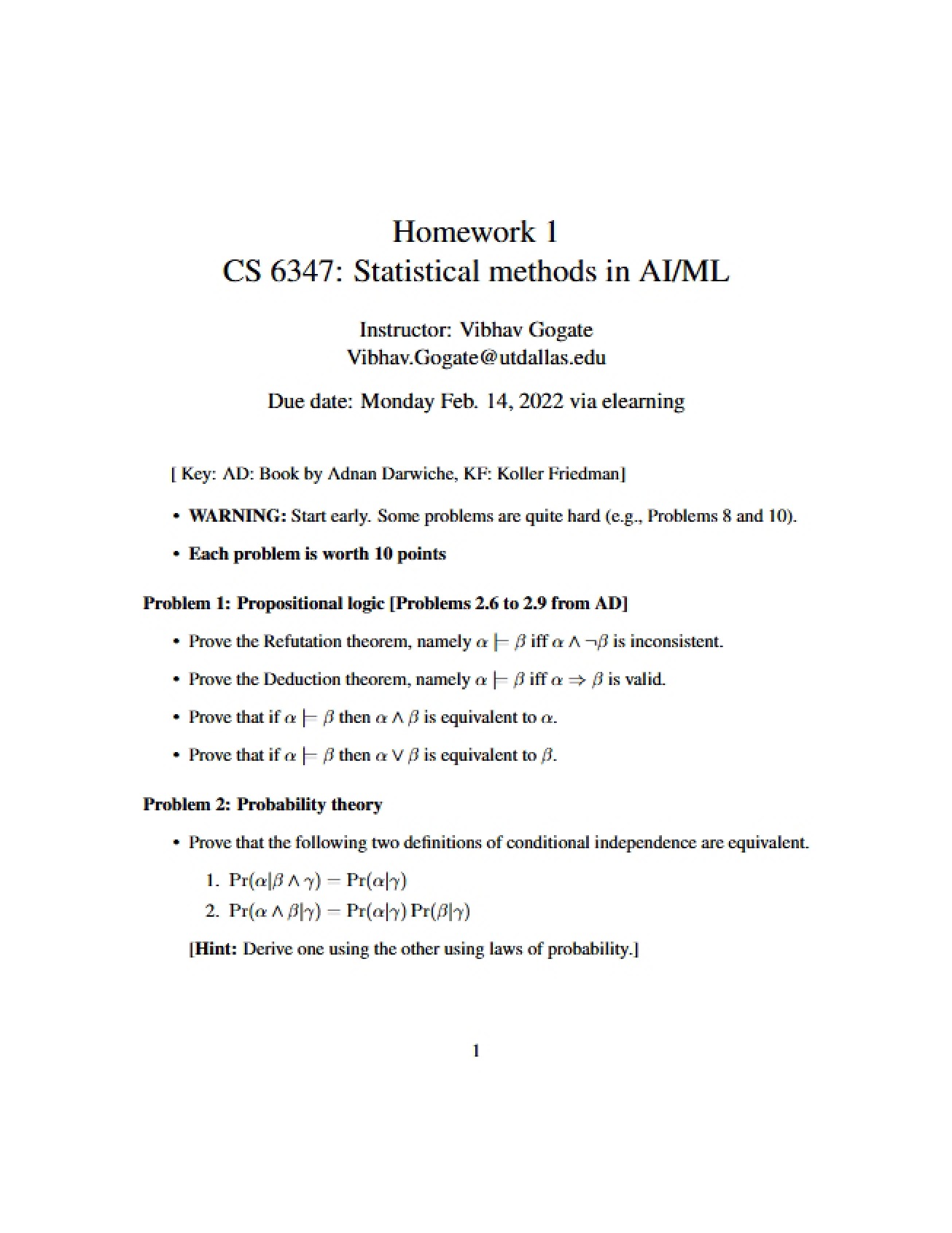 First Homework AI Methods