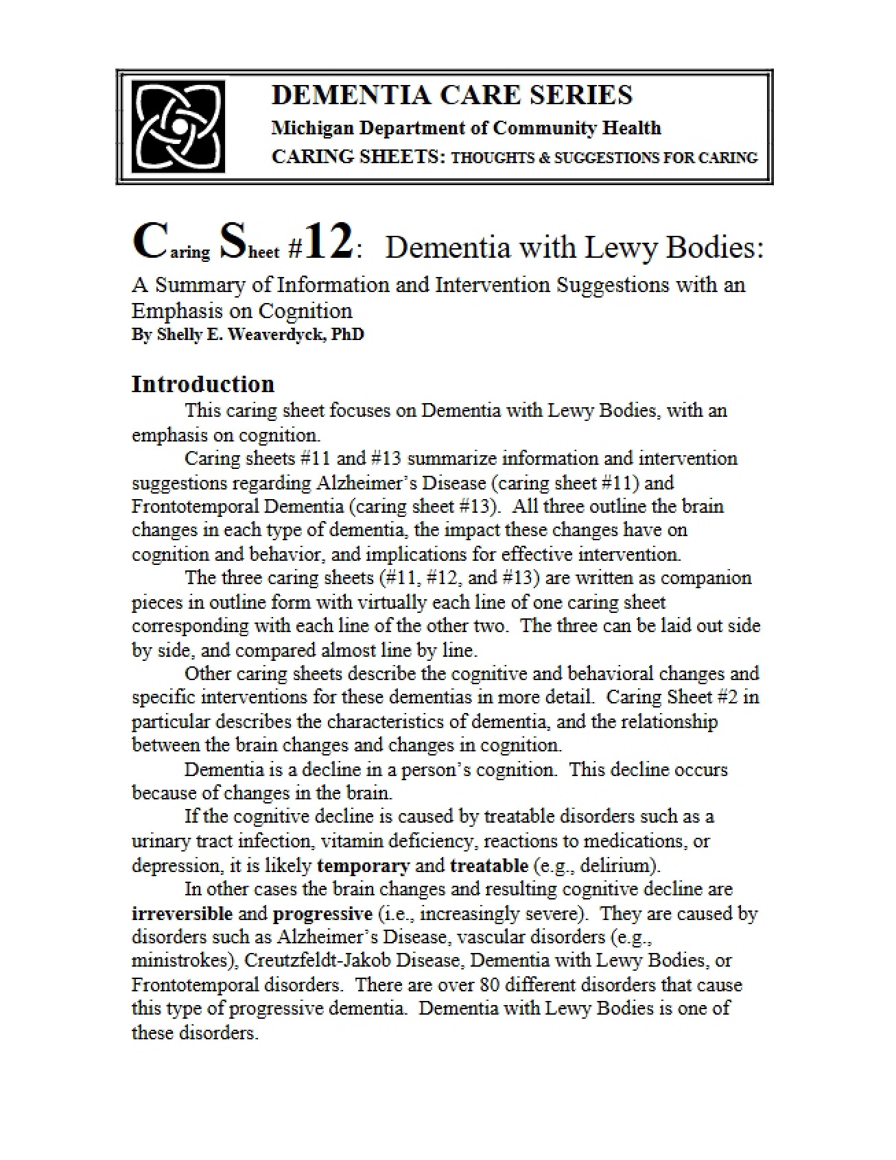 Series on Dementia Care