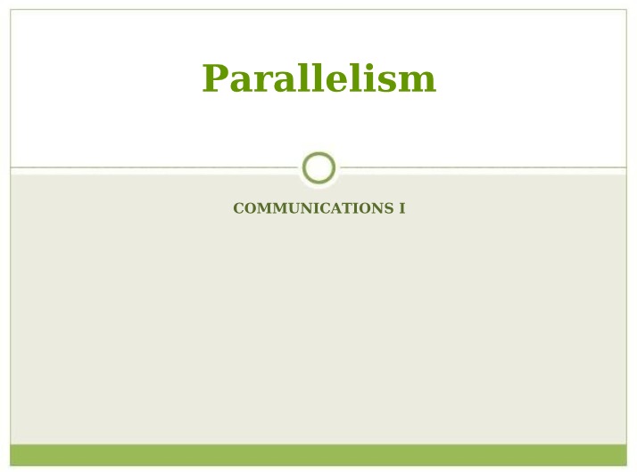 Slides on Parallelism (2021)