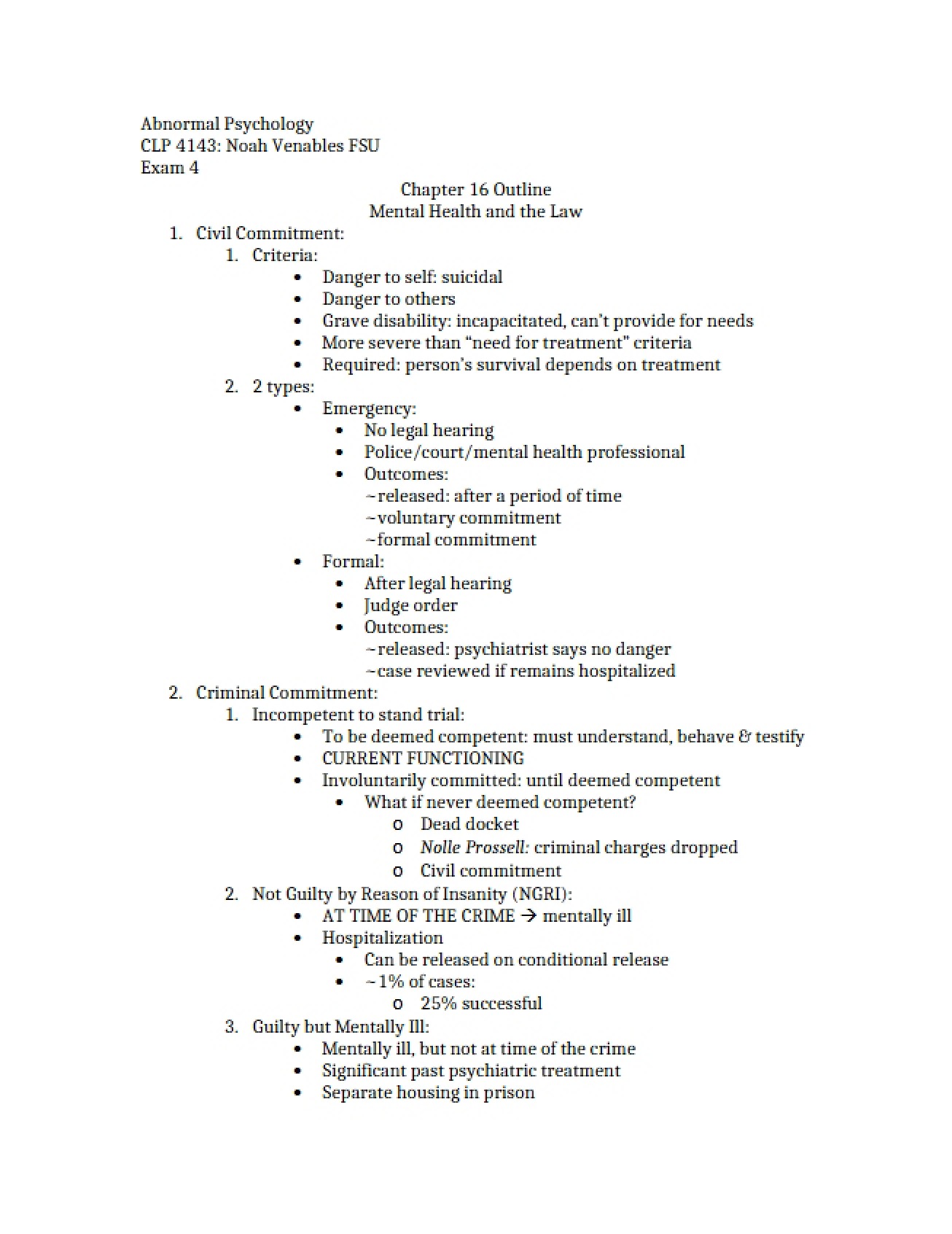 Fourth Examination