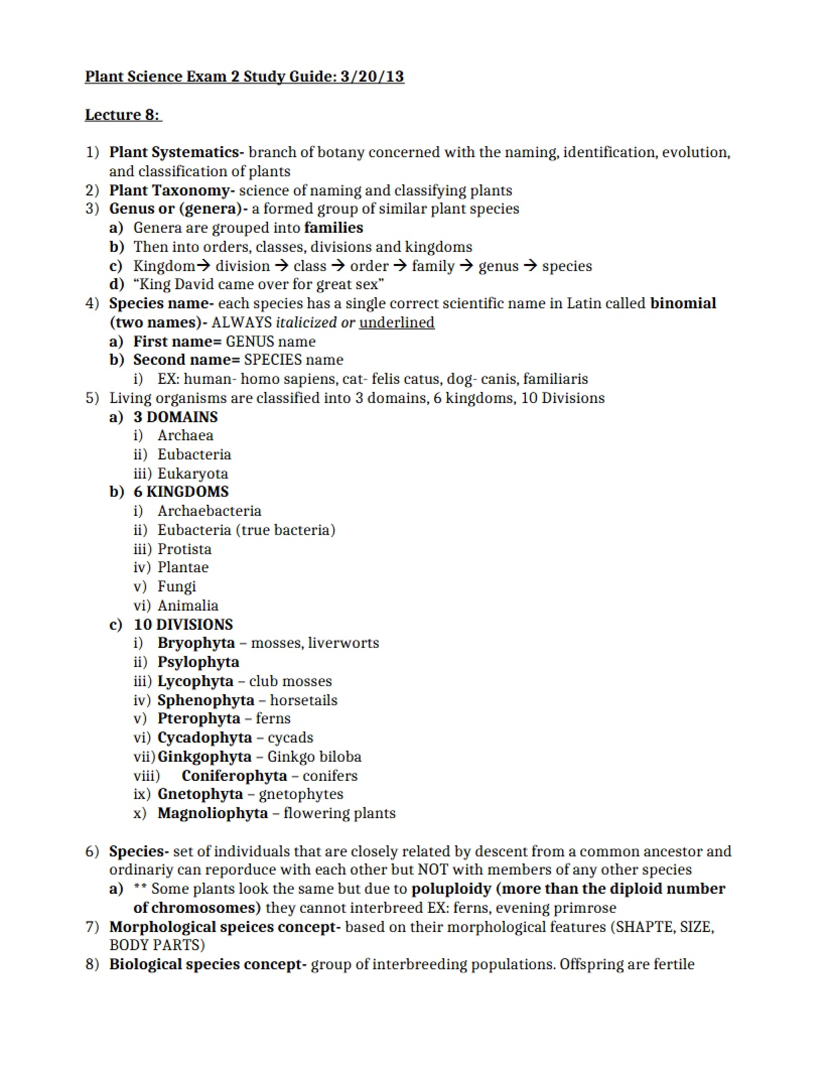 Second Exam