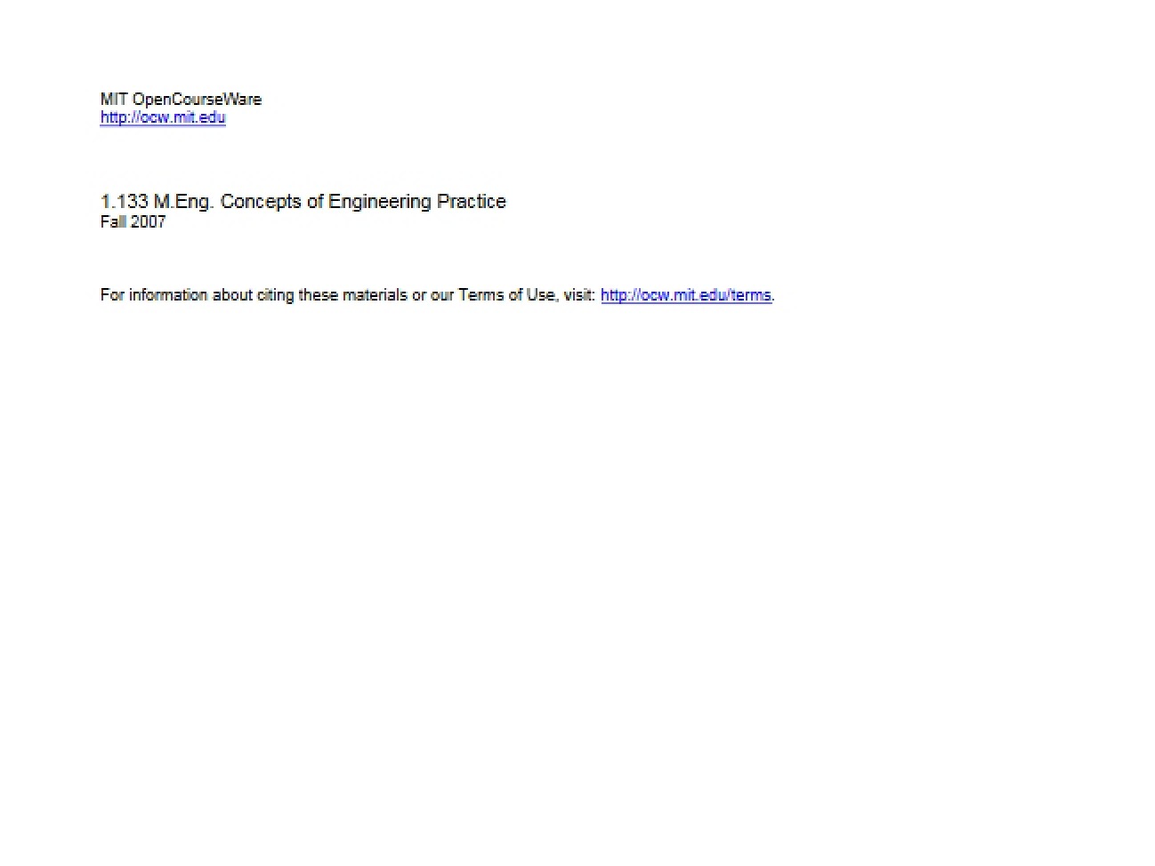 Engineering Practice Notes
