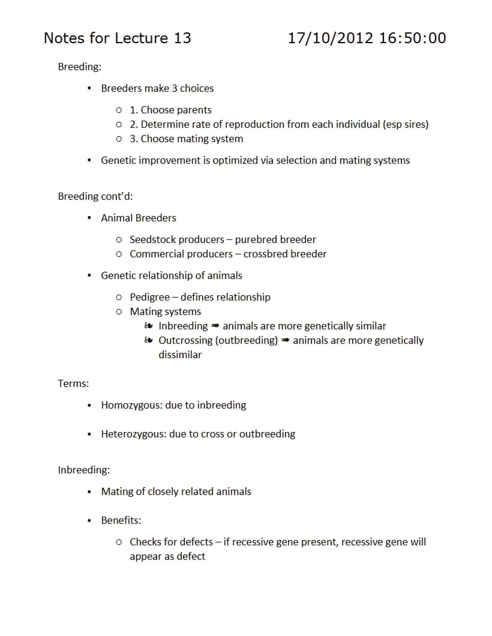 Lecture Thirteen Notes