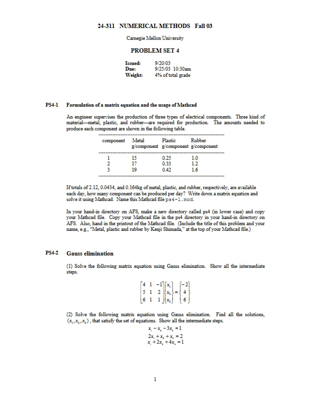 Numerical Methods Problem 03