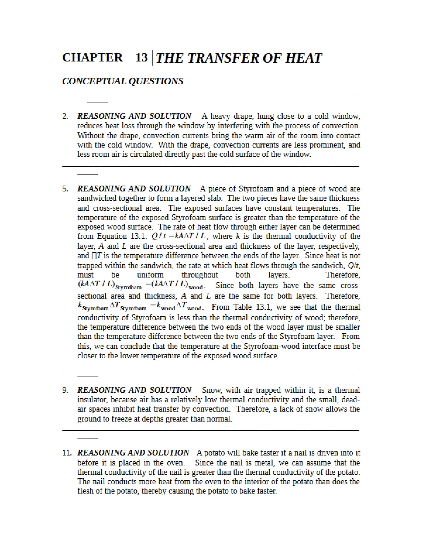 Chapter 13 Thermal Energy Transfer