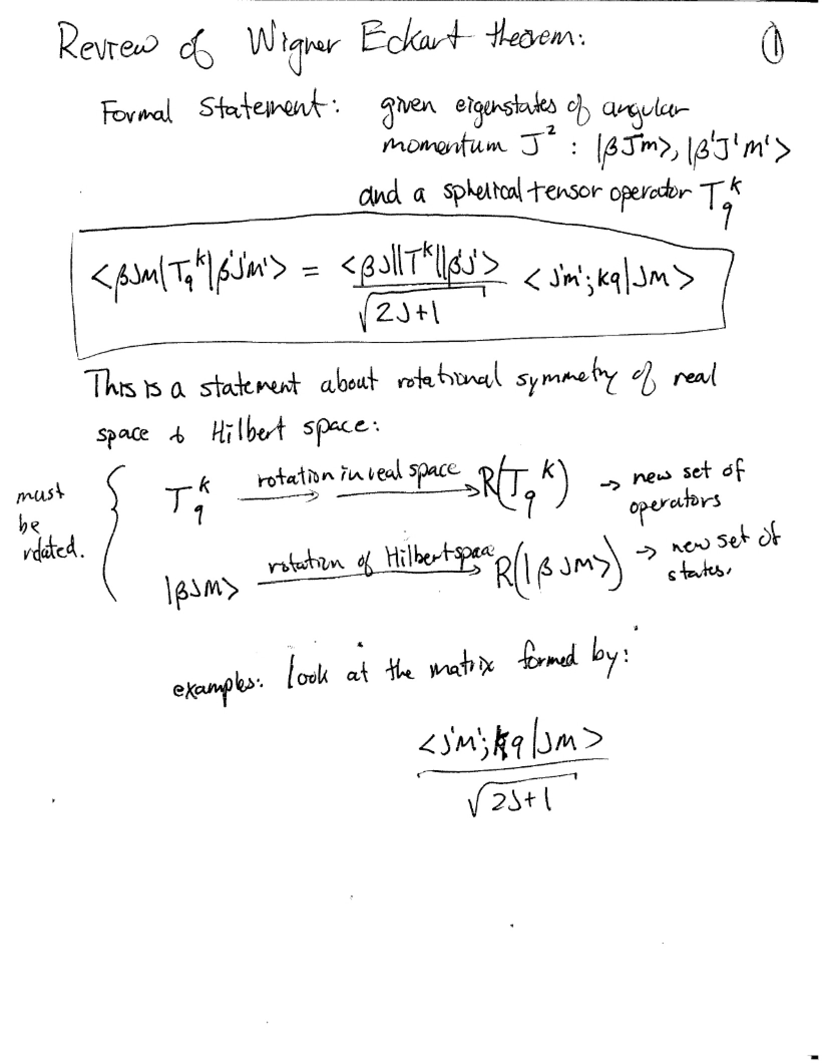 Class Notes PHYS 721