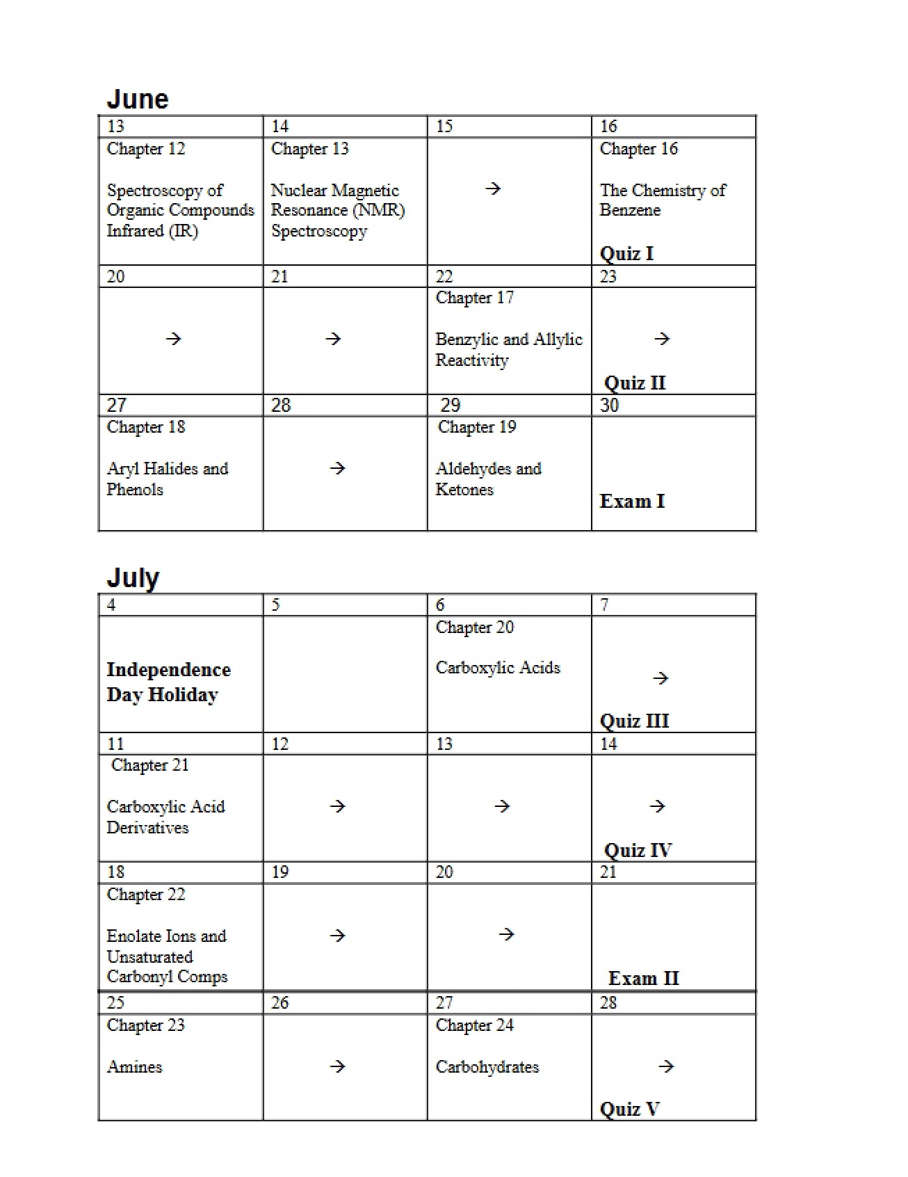 Course Framework