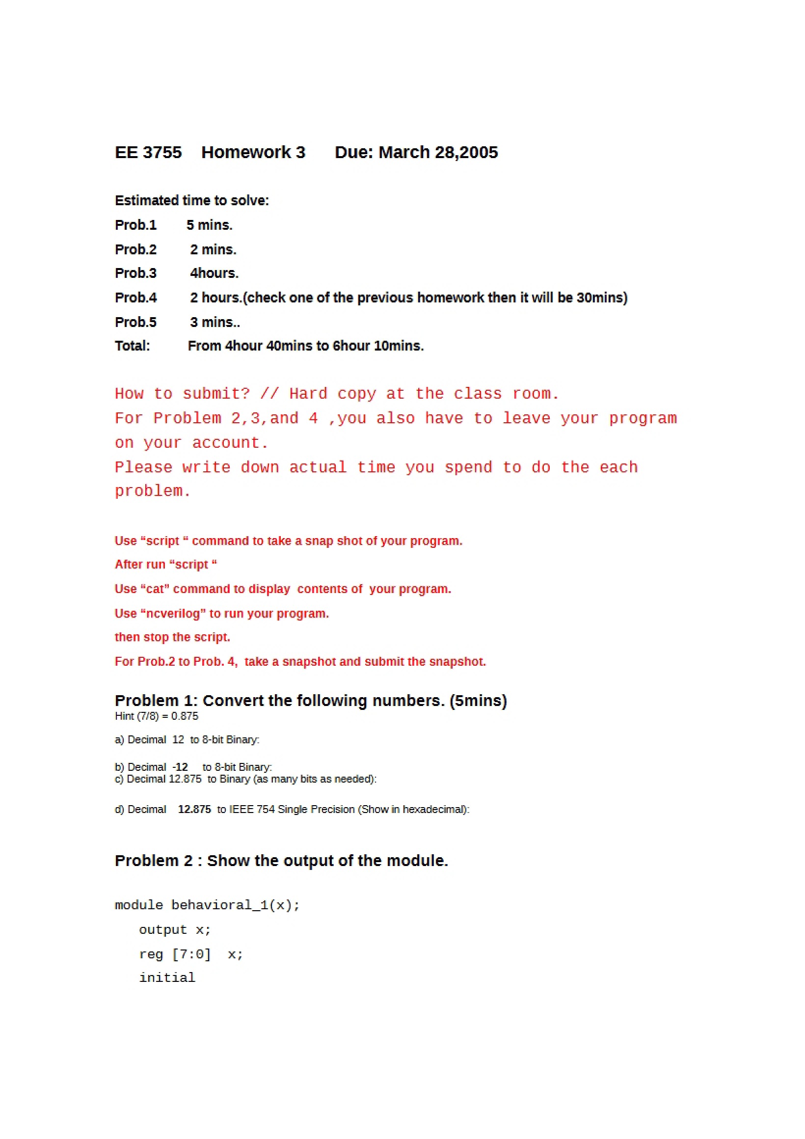Computer Org Homework 3