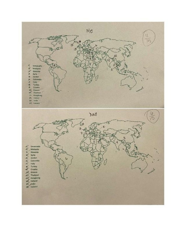World Map Identification Quiz